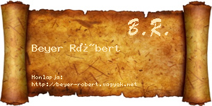 Beyer Róbert névjegykártya